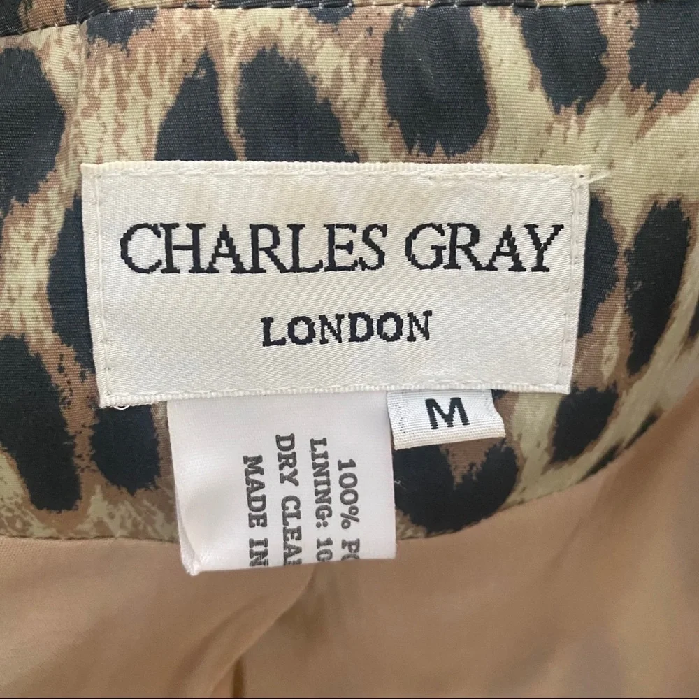 CHARLES GRAY LONDON LEOPARD PRINT BLAZER MEDIUM - Picture 6 of 7